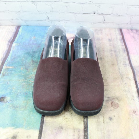 LL Bean Burgundy Nylon Comfort Slip-on Loafer Shoes Size 8.5 M - Picture 5 of 9